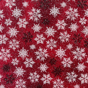 100% coton multi-usages festif neige rouge/noir tissu tissé motif avec paillettes durable 112x300 cm style uni - Product Image 1