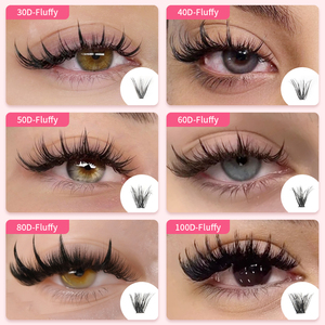 Vente en gros Promade Fans Appuyez sur les cils Livres DIY Cluster Lash Extension Kit Pre Cut Segment Lashes Private Label Lash Trays - Product Image 4