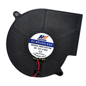 Ventilateur centrifuge <span class=keywords><strong>DC</strong></span> sans balais étanche 97mm 3800rpm 0.8A <span class=keywords><strong>12V</strong></span> pour conduit, <span class=keywords><strong>extracteur</strong></span> 97x97x33mm 9733 - Product Image 5