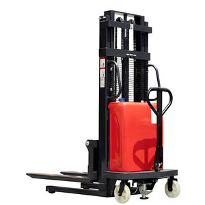 Transpaleta semieléctrica de estilo europeo 1 tonelada 3m con apilador de contenedores <span class=keywords><strong>manual</strong></span> para industrias de restaurantes - Product Image 2