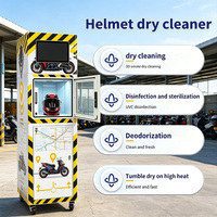 Distributeur automatique de nettoyage de casques de moto, machine de nettoyage de casques auto-service pour les locations de motos