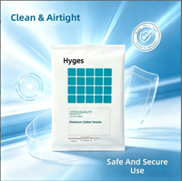 Serviette de bain jetable Hyges Heavy, résistante aux déchirures, sans peluches, super absorbante pour les voyages, la salle de sport, l'hôtel, possibilité de personnaliser le logo OEM