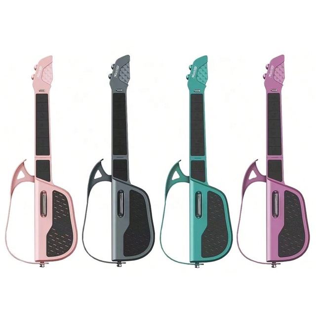 Stringless Smart Touch Guitar Toy Kids Educational Musical Instrument Toy No Strings Attached Foldable Guitar for One-man Band
