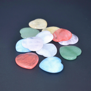 Quarzo Rosa Naturale Lucidato a Forma di Cuore Sottile da 30mm, Quarzo Bianco Inciso, Pietra dei Desideri, per Gioielli Fai da Te e Artigianato in Cristallo - Vendita all'Ingrosso - Product Image 4