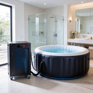Space Saving 1HP Water Chiller Wifi Ozone Filtration System Compatible for Ice <b>Bath</b> Cold Plunge - Product Image 1