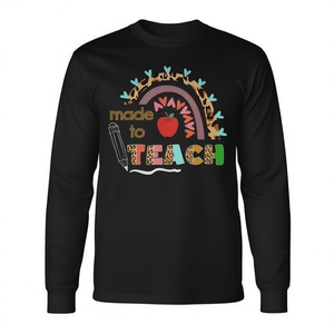 T-shirt à manches longues « Made To Teach » pour les enseignants – Cadeau de rentrée scolaire - Product Image 2