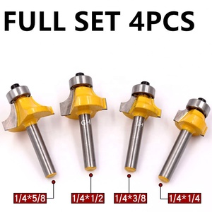 CNC 6.35 1/4 tungsten <span class=keywords><strong>carbide</strong></span> chế biến gỗ bit góc tròn trên gỗ viền Router Bit Set - Product Image 4