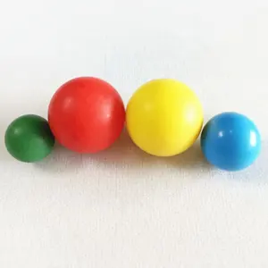 1/2 pollici 1 pollice 12.7mm 30mm giallo rosso blu verde palline di plastica solida pom in vendita