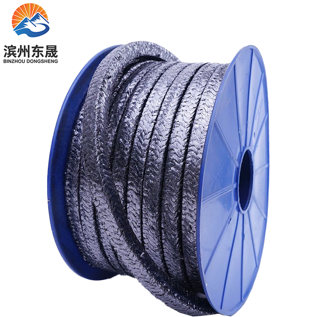 High Quality High Temperature Resistance Purity  Pure Graphite Gland Packing Braided Graphite Ring Graphite Braided Packing