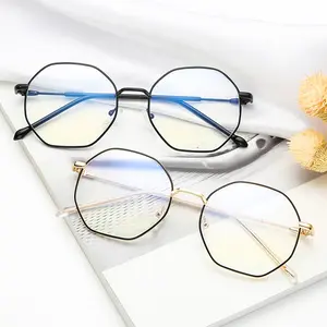 Japanische Retro kreisförmige Metallrahmen Anti Blaulicht Brille