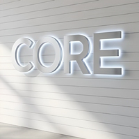 Letras de Acero Inoxidable con Retroiluminación LED 3D para Logotipo, Decoración de Pared para Recepción de Oficina, Vestíbulo Corporativo, Tienda o Boutique