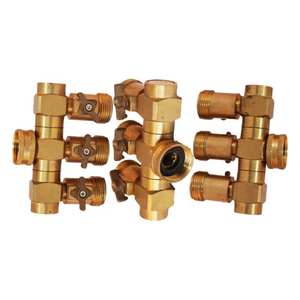 صمام حديقة نحاسي ثلاثي الاتجاهات للإغلاق من Yod، خدمة تصنيع دقيقة بالتحكم الرقمي بالحاسوب، موصل 3/4 بوصة GHT معتمد من NSF ANSI 61 UL - Product Image 4