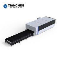 Machine de découpe laser à fibre Tianchen série PB 20 kW, commande CNC Cypcut, rails de guidage Yaskawa HIWIN, découpe d'acier de 50 mm d'épaisseur, refroidissement par eau