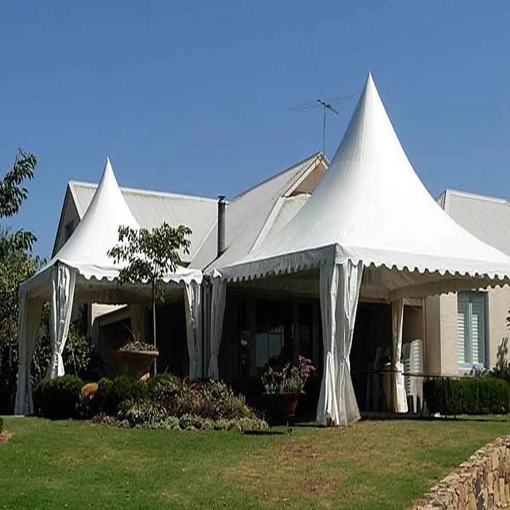 Tenda Pagoda besar luar ruangan dapat disesuaikan tenda pesta pernikahan X6 tenda Pagoda PVC untuk Dagang