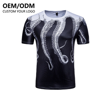 T-shirt personnalisé pour homme en polyester, impression par sublimation couleur intégrale, t-shirt de sport à séchage rapide, impression 3D, t-shirt à impression numérique - Product Image 2