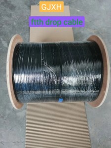 Câble <span class=keywords><strong>de</strong></span> descente en <span class=keywords><strong>fibre</strong></span> <span class=keywords><strong>optique</strong></span> FTTH GJYXCH pour extérieur et intérieur, 1 à 4 fibres, avec fil <span class=keywords><strong>de</strong></span> messager en acier, G652D, gaine LSZH/PVC, <span class=keywords><strong>conducteur</strong></span> solide, bois - Product Image 4