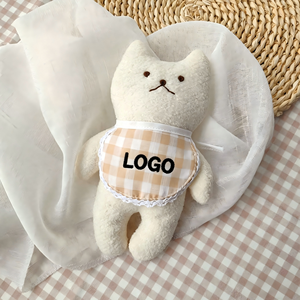 Jouet en peluche chat brodé personnalisé avec logo, poupée en peluche pour promotion d'entreprise, cadeau pour bébé - Product Image 1