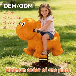 Équipement de parc pour tout-petits le plus vendu, sécurisé, en plastique <span class=keywords><strong>orange</strong></span> et à ressort métallique, pour usage extérieur - Product Image 3