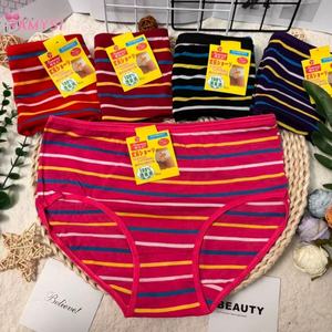 8875 #   Braguitas de Algodón Transpirable a Rayas Coloridas de Talle Alto para Mujer, las Más Vendidas - Product Image 2