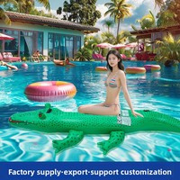 Bouée gonflable Crocodile pour la piscine et la plage – 203x114cm – Emballage haut de gamme – Idéale pour les fêtes aquatiques et les adultes