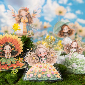 10 unids/pack Paquete de pegatinas temáticas para adolescentes cuentos de la serie Flower Bush Alien - Product Image 1