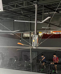 Ventilateurs de plafond industriels commerciaux HVLS RTFANS pour entrepôts, gymnases, garages, ventilation avec pales en aluminium, moteur central, directement de l'usine - Product Image 5