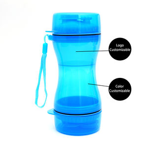 Fabrieksgemaakte draagbare 2-in-1 lekvrije reisfles voor katten- en hondenvoer en -water voor buitenwandelingen - Product Image 5