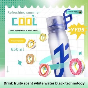 <strong>Joyfit</strong> Direct Sale Playful Square Scented Water Cup 650ml Plastic Drinkware Flavor Ring 0 Sugar 0 Calorie New Style Fragrance - Product Image 5