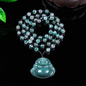 <span class=keywords><strong>Pendentif</strong></span> Bouddha ventru en jade de glace bleu <span class=keywords><strong>émeraude</strong></span>, matériaux anciens, type naturel, avec certificat, collier pour homme et <span class=keywords><strong>pendentif</strong></span> pour femme - Product Image 2