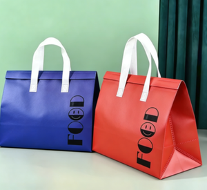 Factory <b>Cooler</b> Bags Custom Logo Takeaway Food and <b>Drinks</b> Non Woven Insulated Bag for Lunch - Product Image 1