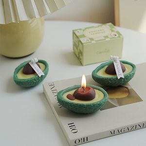 Nouvelles Ventes Directes Usine Bougies Artisanales à l'Avocat pour l'Aromathérapie Faible MOQ Écologiques Décoration Maison Parfumées aux Fruits Fêtes Anniversaires - Product Image 6