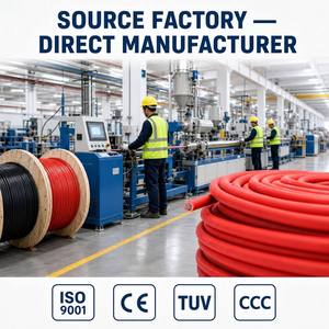 Câble photovoltaïque en cuivre étamé isolé industriel pour panneaux solaires, tension nominale 1,5 KV, tailles 2,5-16 mm, gaine en polyoléfine - Product Image 5