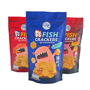 定制拉链直立可重复使用的异国小吃薯片卡通儿童食品塑料包装袋