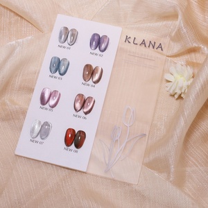 เจลทาเล็บแม่เหล็กคริสตัลแบบตาแมว ประกายวิบวับไล่เฉดสีแบบซาติน ลูกปัดแก้วแบบตาแมว เจลทาเล็บเพชรแบบตาแมว - Product Image 1