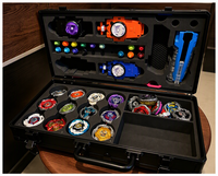 Boîtier portable en aluminium et acrylique transparent pour toupies, boîte de présentation pour collection, lanceur de combat et accessoires, OEM et ODM disponibles