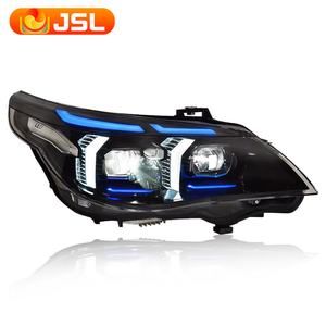 Luces de coche para <span class=keywords><strong>BMW</strong></span> E60 LED faro proyector lente 2003-2009 523i 530i Angel Eye LED faro DRL accesorios Automotrices - Product Image 4