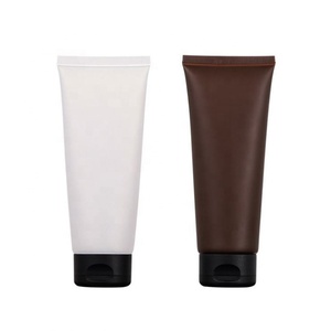 Wholesale 100ml Shiny Brown Clear <b>Plastic</b> Lotion Squeeze <b>Tube</b> With Flip Top Lid <b>Tube</b> Cosmetique - Product Image 1