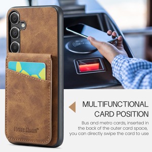 Étui porte-carte antichoc en cuir pu étui de téléphone magnétique pour Samsung S25 Plus s24 <span class=keywords><strong>ultra</strong></span> s23 - Product Image 6
