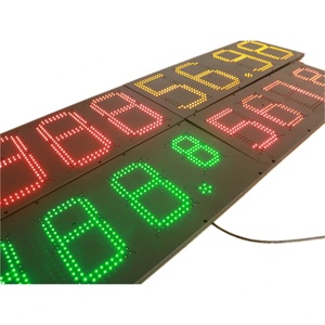 ป้ายราคาแก๊ส LED ขนาด 10 นิ้ว ขายส่ง 7 ช่องสัญญาณ ระดับการป้องกัน IP65 สำหรับใช้งานกลางแจ้ง สีเหลือง ปรับราคาได้ด้วยรีโมท - Product Image 4