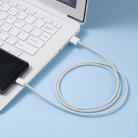 Kabel Data USB-C ke Type-C 60W PD Super Fast Charging 1M 2M untuk Ponsel, Warna Macaron, Kabel Type-C Berlapis Nilon