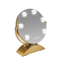 Meilleur prix personnalisé en gros rond bureau cosmétique Table intelligente miroir de maquillage avec lumière Led miroir de vanité