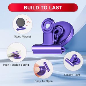 Lot de 10 clips magnétiques puissants pour réfrigérateur pour salle de classe tableau blanc bureau Photos casier robuste réfrigérateur magnétique - Product Image 2