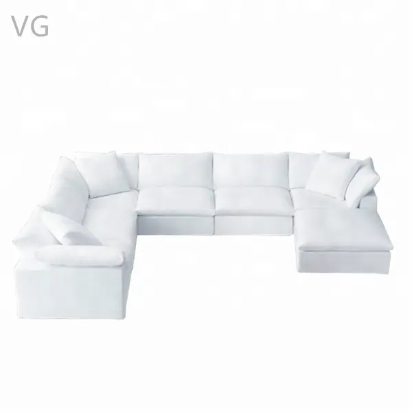 Grosir Pabrik warna kustom set sofa ruang keluarga furnitur hotel area santai kombinasi tempat tidur sofa