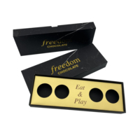 Échantillon gratuit de boîtes de barre de chocolat vides personnalisées avec plateau d'insertion, coffrets cadeaux d'emballage de noix de chocolat avec tiroir