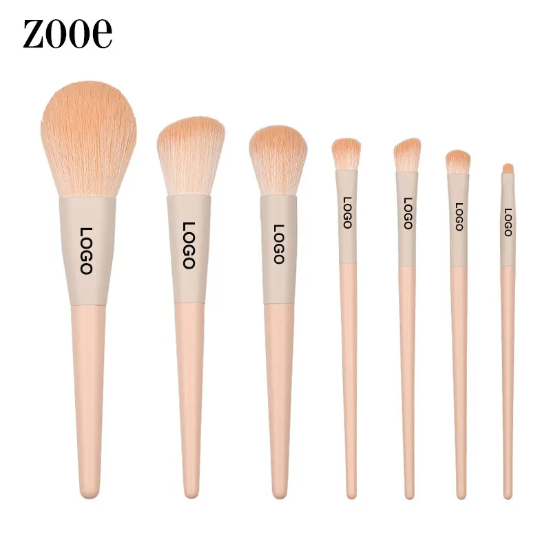 7pcs Trending Real Techniques Ensembles de pinceaux de maquillage Beauté Pinceau personnalisé de luxe pour maquillage Pinceau correcteur plat en cheveux synthétiques