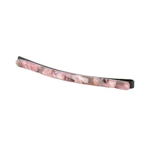 超优质可爱粉色大理石花纹纤维醋酸纤维发饰女用发针发夹