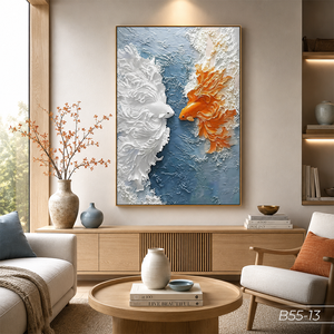 Pintura Mural de Vidrio Templado Abstracta de Lujo al por Mayor de Vietnam, Decoración Interior Moderna, Fabricante OEM ODM - Product Image 6