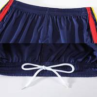 Ensemble de maillots et shorts de football personnalisables 100 % polyester pour enfants et jeunes de 7 à 13 ans avec logo, numéro et texte personnalisés