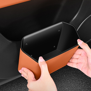 YECAI Luxus Auto-Mülleimer Kreativer Leder-Hängeorganizer für Rücksitz und Seitentür Multifunktionaler Universaler Behälter - Product Image 3