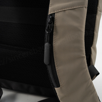 Sac à dos d'université, d'école, pour ordinateur portable, avec logo personnalisé, de luxe, géométrique, imperméable, en tissu lisse, USB, 8 litres, 16 pouces, fin, avec fermeture éclair